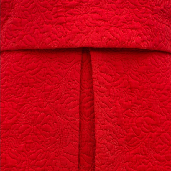 NWT Zara Red Jacquard Double Layer Dress - Picture 6 of 8